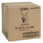10 Inch Regular Straws White Unwrapped 11500 - 9 x 500