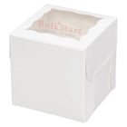 Caja EB - 1 caja para cupcakes con ventana, color blanco, 4