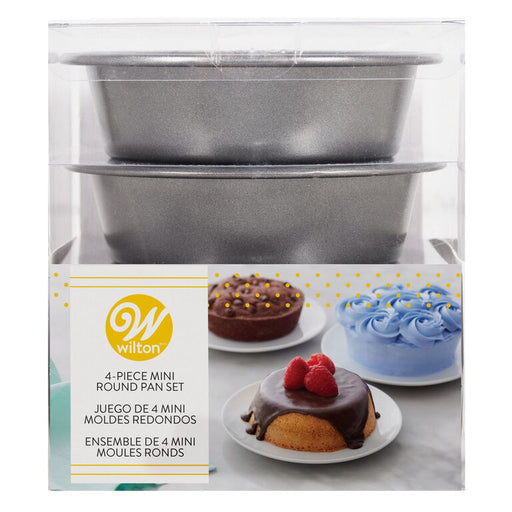 4-Inch Mini Round Cake Pan Set, 4-Piece