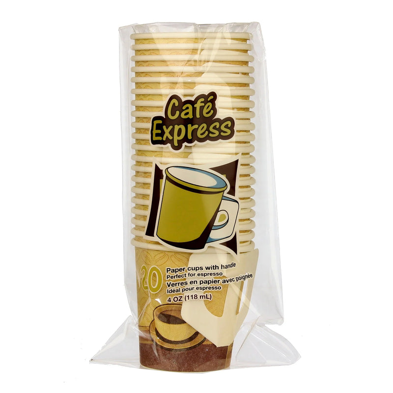 4 Oz Printed Hot Paper Cups With Handle - 720/Case
