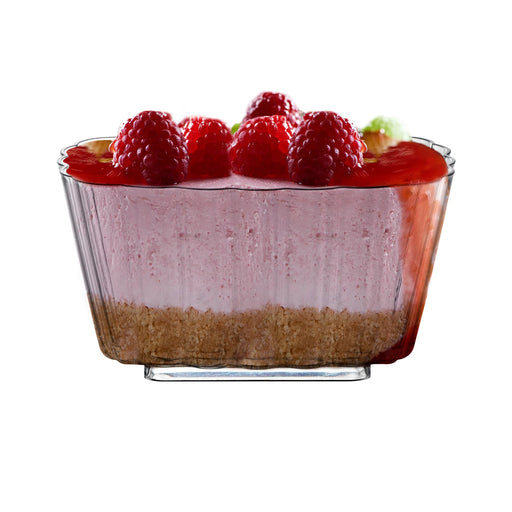 5.5 Oz Clear Pudding Cup, Crinkle Mousse Cup