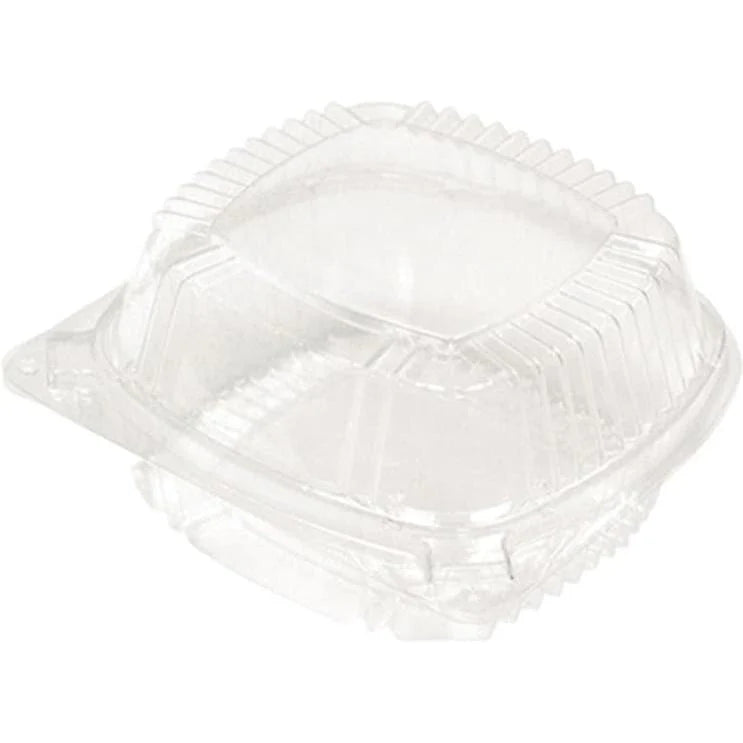 Pactiv YCI81160 - 6 inch Clear Hinged Container 500/Case