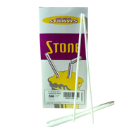 8" Regular Straws White Unwrapped 11100 - 500/Pack