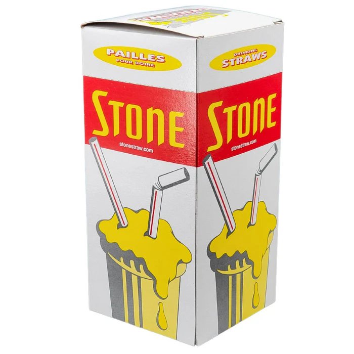 8 Inch Super Jumbo Straw White Unwrapped - 150