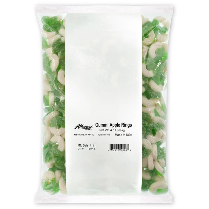 Albanese - Gummi Apple Rings Bulk - 4 x 4.5 Lbs