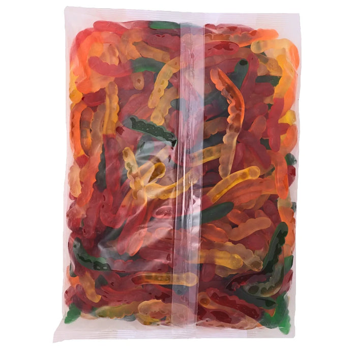 Albanese - Large Assorted Fruit Gummi Worms Bulk - 5 Lbs