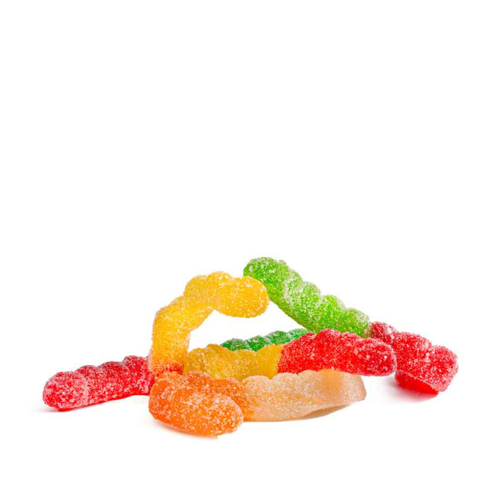 Albanese Large Sour Assorted Fruit Gummi Worms Bulk 4.5 Lbs