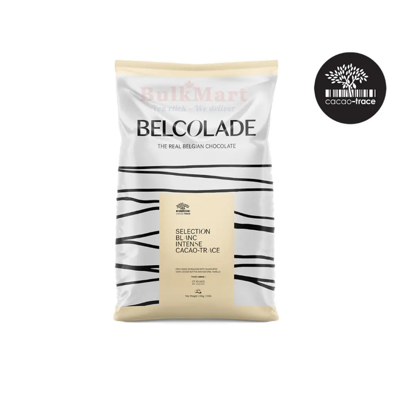 Belcolade - Discos de cobertura de chocolate blanco 30% - 15 Kg
