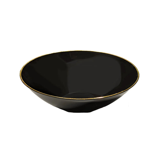 Black Plastic Bowls With Gold Rim