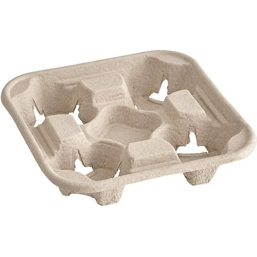 CKF - 4 Cup Carrier Tray Strong Holder 8.7" x 8.6" x 1.9" - 300/Case