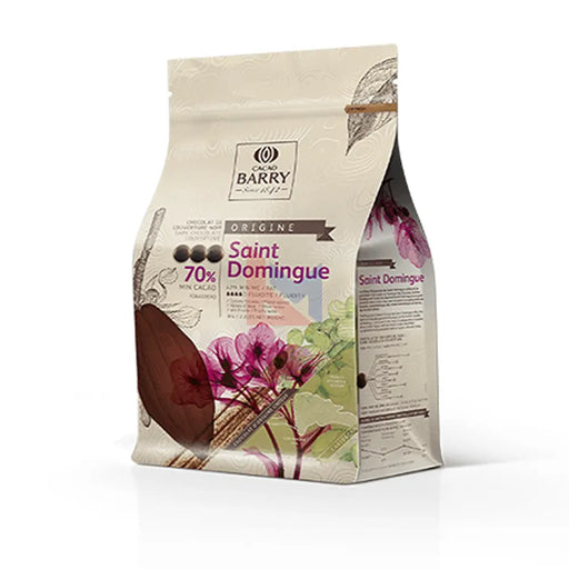 Cacao Barry - 70% Saint Domingue Dark Chocolate Couverture - 6 x 1 Kg