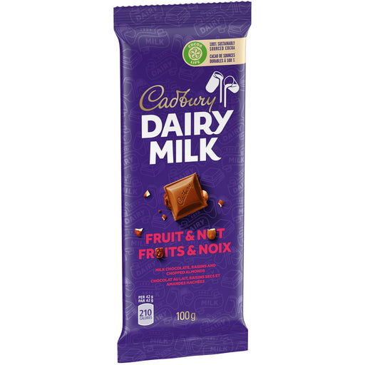 Cadbury - Dairy Milk Fruit & Nut Chocolate Bar 100g