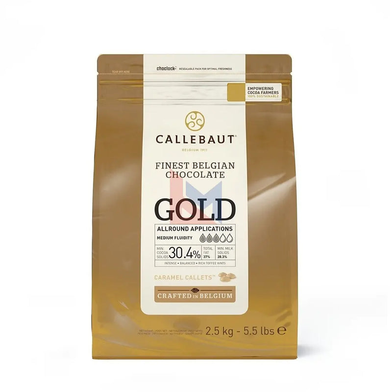 Callebaut - Callets de Caramelo Gold 30.4% - 4 x 2.5 Kg