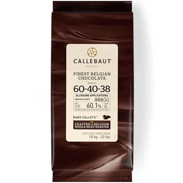 Callebaut - 60-40-38 Dark Chocolate Callets 60% - 2 x 10 Kg