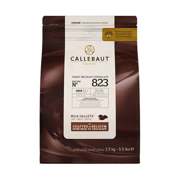 Callebaut - 823 Finest Belgian Milk Chocolate Callets 33.6% - 2.5 Kg