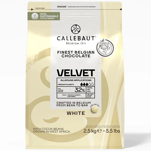 Callebaut - Velvet White Chocolate Callets 32% - 2.5 Kg
