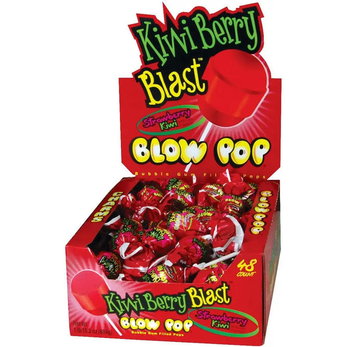 Charms Blow Pop Kiwi Berry Blast Lollipops 18g