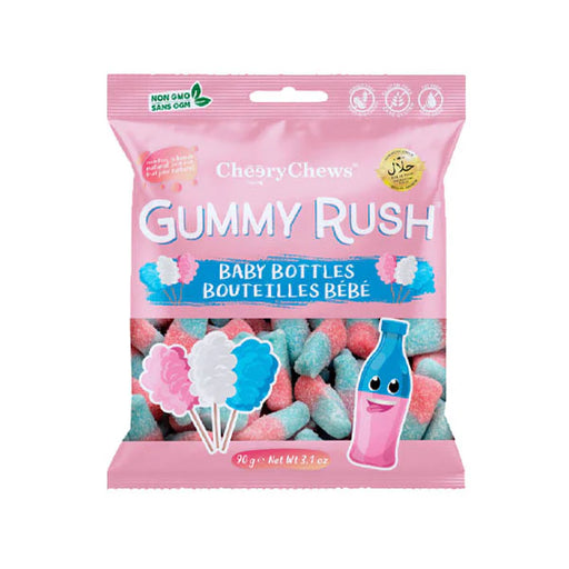 Cheery Chews - Gummy Rush Baby Bottles Cotton Candy - 12 x 90g