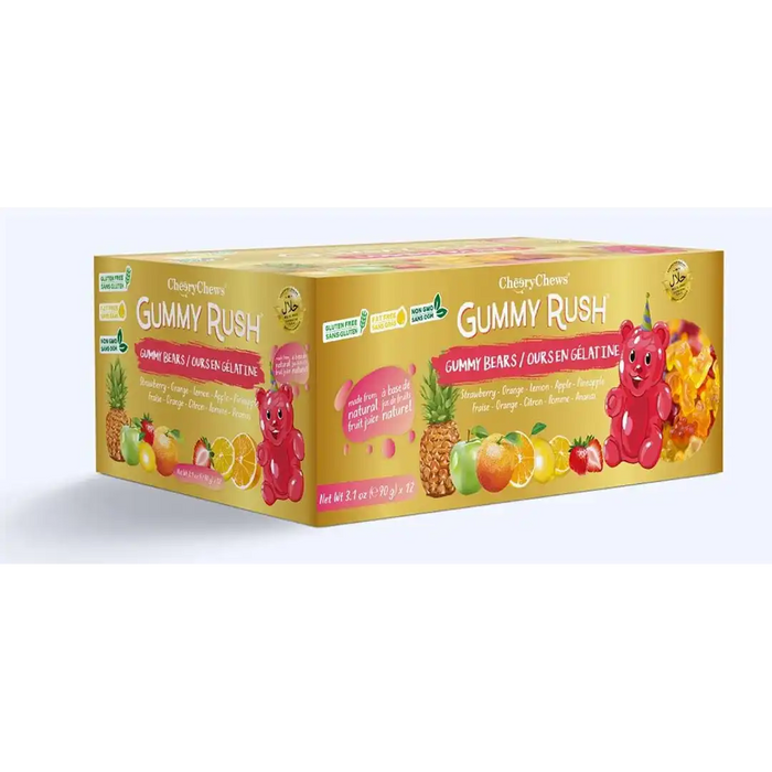 Cheery Chews Gummy Rush Gummy Bears 12x90g