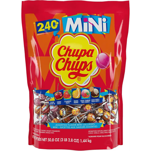 Chupa Chups - Mini Lollipops Assorted - 240 Count