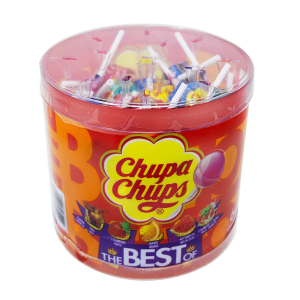 Chupa Chups - The Best Of Assorted Lollipops Tub - 60 x 12g