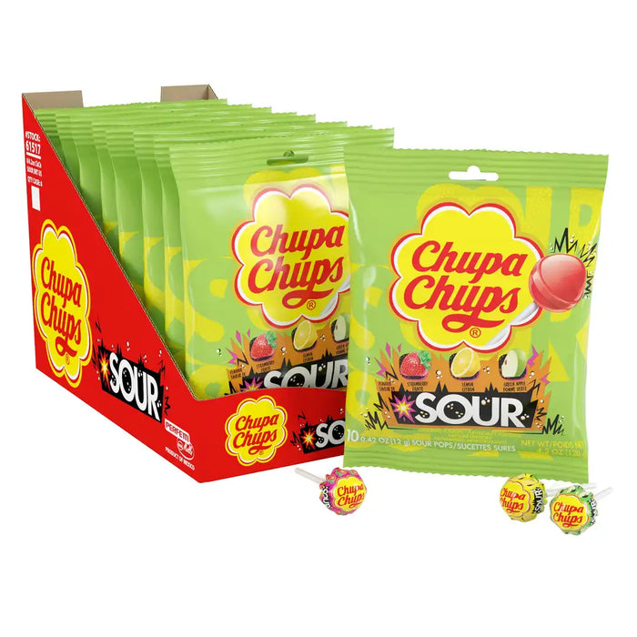 Chupa Chups - Sour Lollipops - 12 x 112g