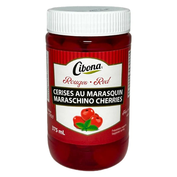 Cibona - Red Maraschino Cherries Without Stem - 2 x 375 ml