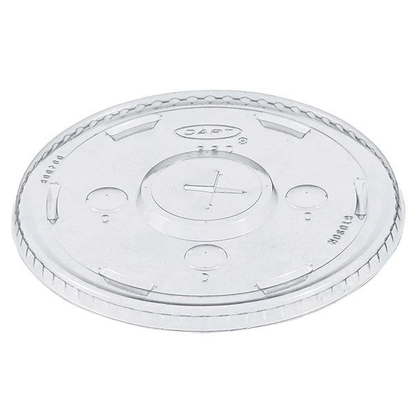 Clear Flat Lid Straw Slot For 32 Oz Cold Cups - 1000/Case