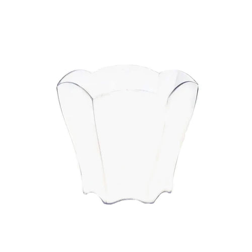 Clear Flower Shaped Dessert Cup - 12/Pack