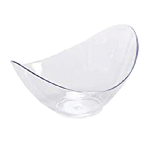 Mini tazones de postre ovalados transparentes de 2 oz (paquete de 12)