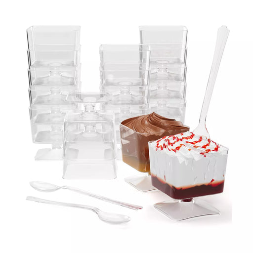 Clear Square Mousse Cup