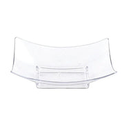 Clear mini rectangular Dessert plate with curved edges