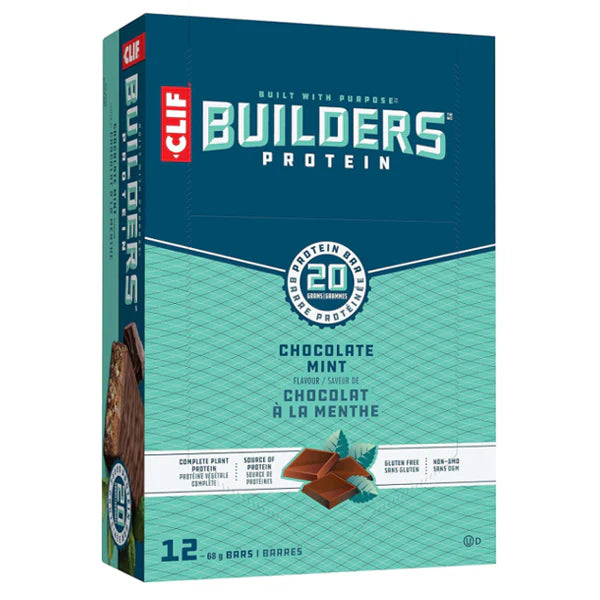 Clif Builders - Chocolate Mint Protein Bar - 12 x 68g