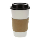 WFN - Funda de papel kraft para vasos de café de 10 a 20 oz - Caja de 1000