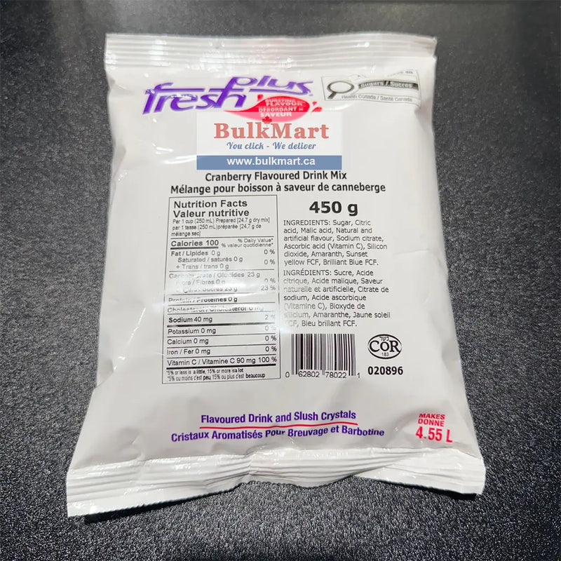 Fresh Plus - Cranberry Drink Crystals - 450g