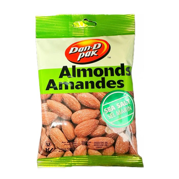Dan D Pak - Almonds Roasted Salted Sea salt 100g