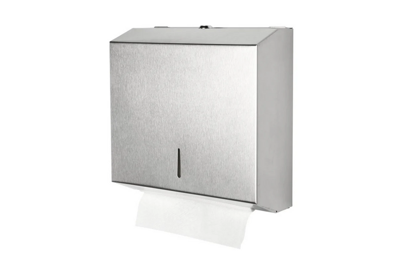 Stainless Steel Dispenser for Single Fold Paper Towel - Each