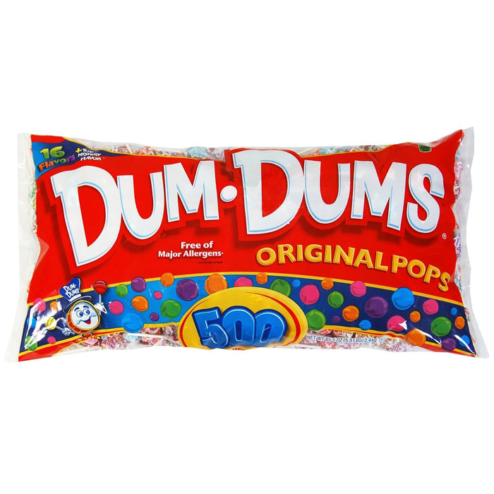 Dum Dums - Original Lollipops 500 Count - 2.42 Kg