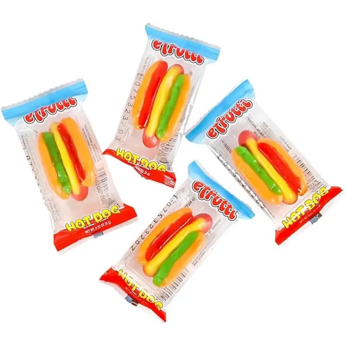 Efrutti - Hot Dog Gummy Candy Individually Wrapped 9g - 8 x 60 Count