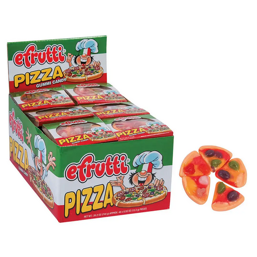 Efrutti - Pizza Gummy Candy Individually Wrapped 15.5g - 48 Count