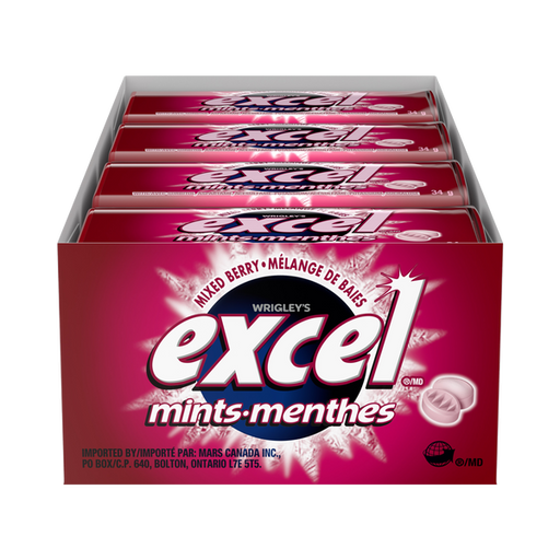 Excel Mints Mixed Berry 8 x 34g