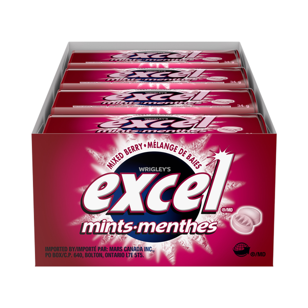 Excel Mints Mixed Berry 8 x 34g