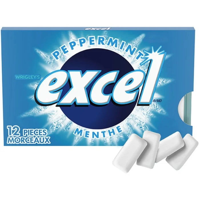 Excel - Peppermint Sugar Free Chewing Gum 12 Pcs - 12 Packs