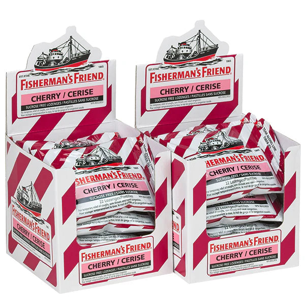 Fisherman's Friend - Cherry Sugar Free 22 Lozenges - 16 Packs