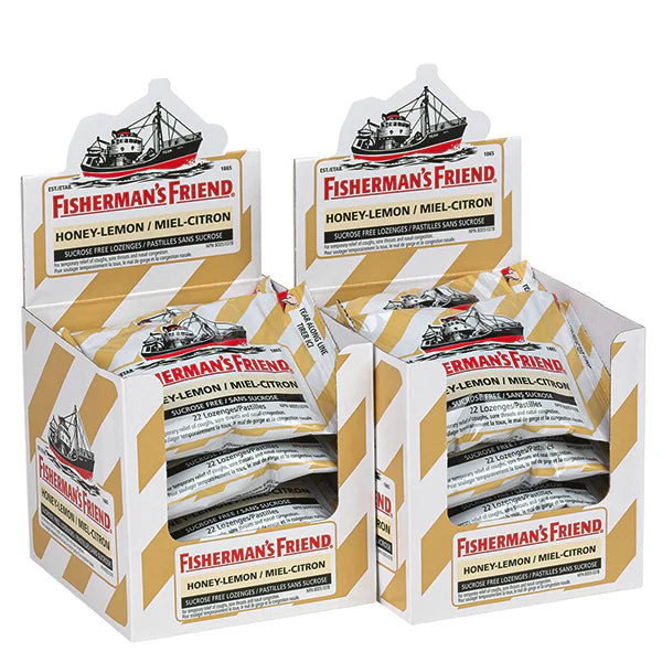 Fisherman's Friend - Honey Lemon Sugar Free 22 Lozenges - 16 Packs