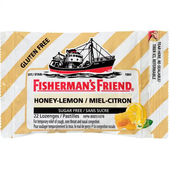 Fisherman's Friend - Honey Lemon Sugar Free 22 Lozenges - 16 Packs