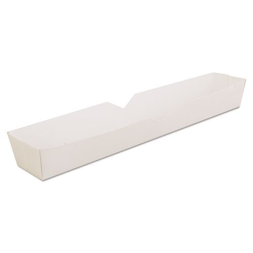 Footlong Hot Dog Tray White 10.25" x 1.5" x 1.25" - 500/Case