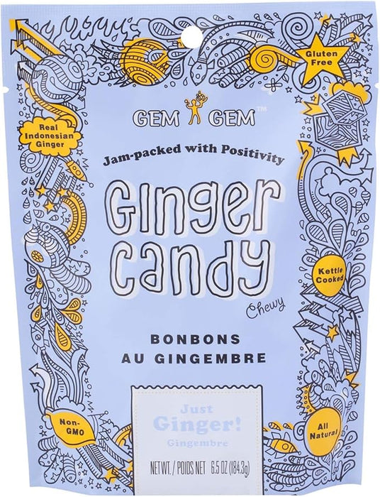 Gem Gem - Ginger Chews Candy Original 100g Bag - Each