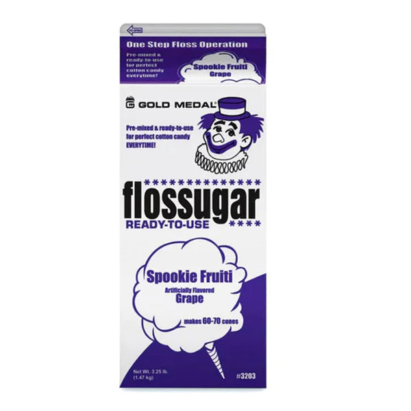 Gold Medal - Sppoke Fruiti Grape Cotton Candy Flosssugar - 6 x 1.47 Kg