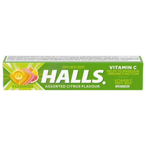 Halls - Defense Assorted Citrus Vitamin C Supplement Drops 9 Pcs - 20 Packs